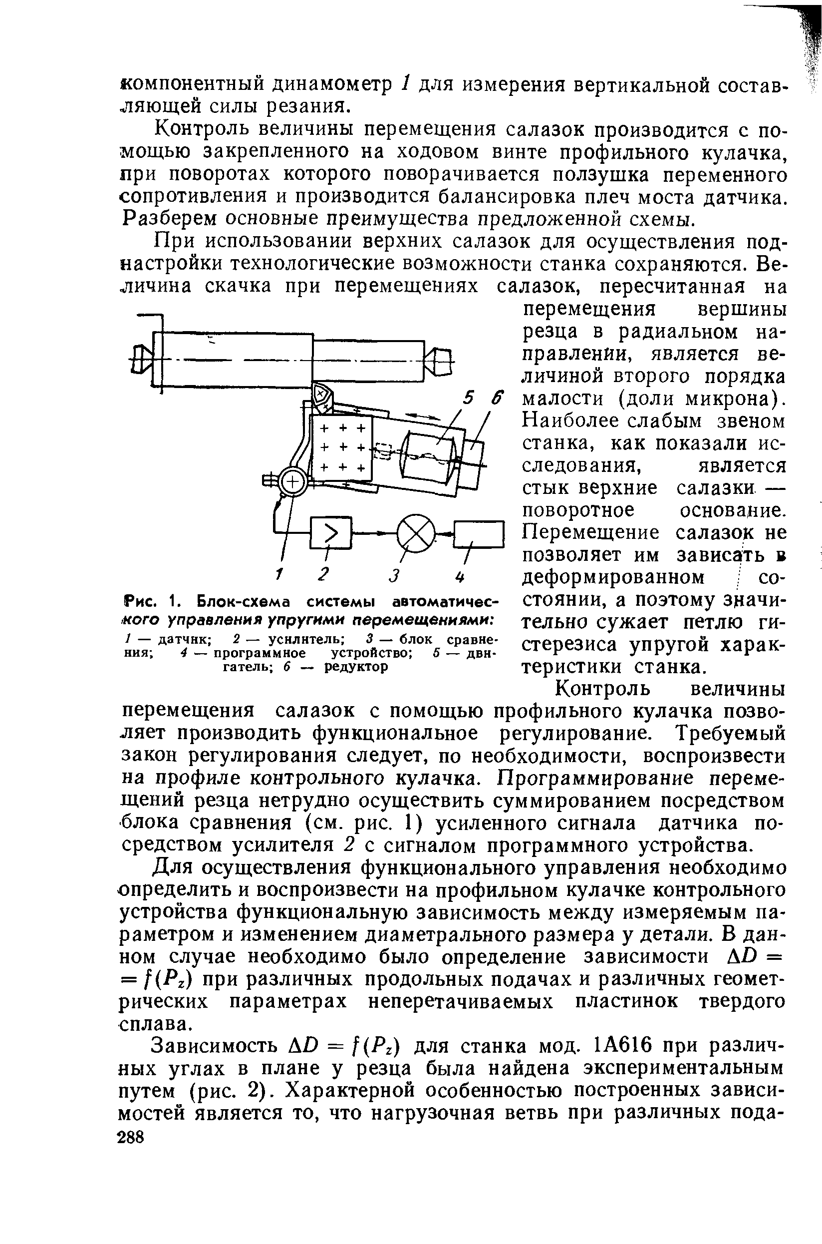 Рис. 1. Блок-схема системы автоматического управления упругими перемещениями ...