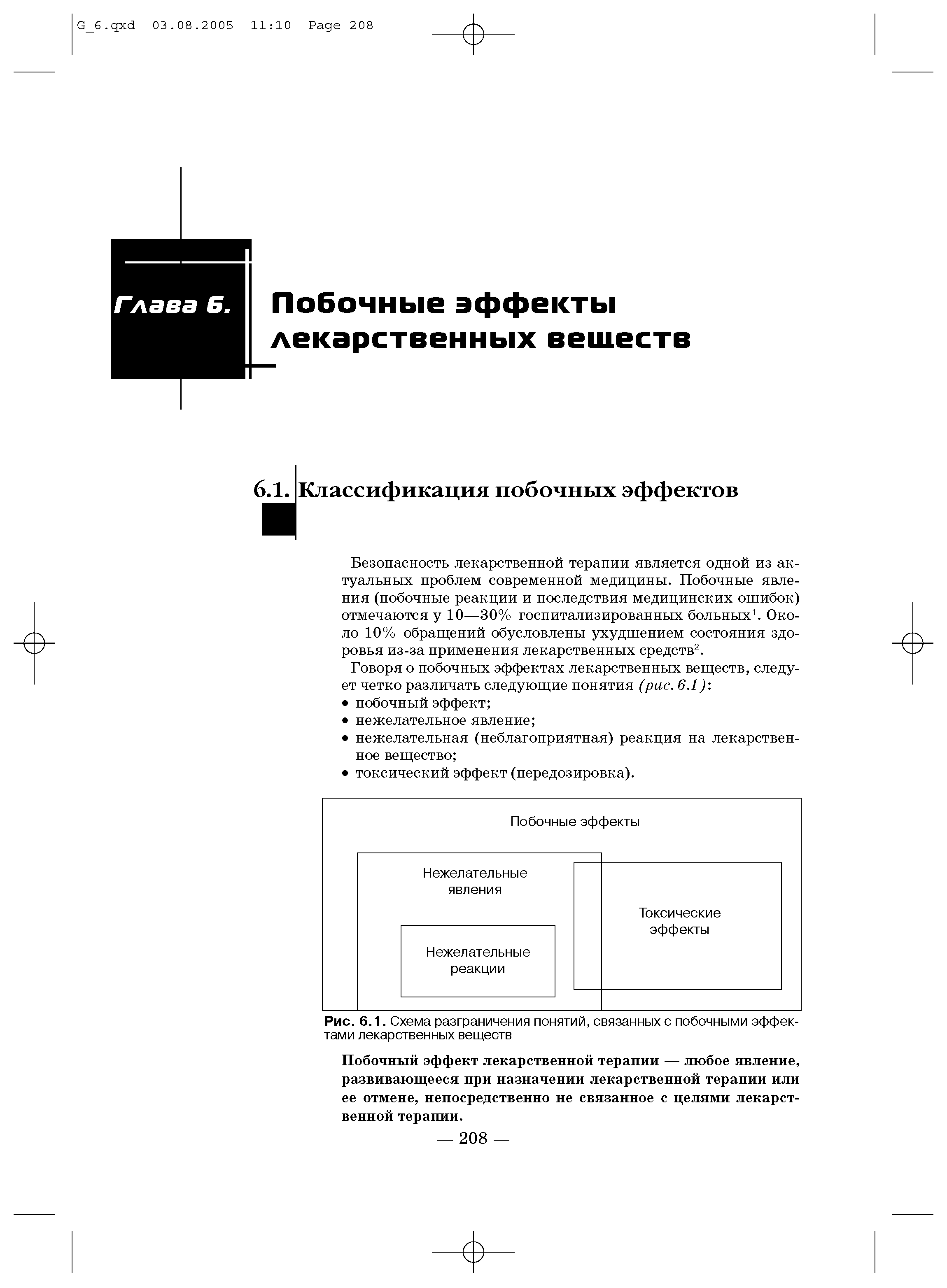 Рис. 6.1. Схема разграничения понятий, связанных с побочными эффектами лекарственных веществ...