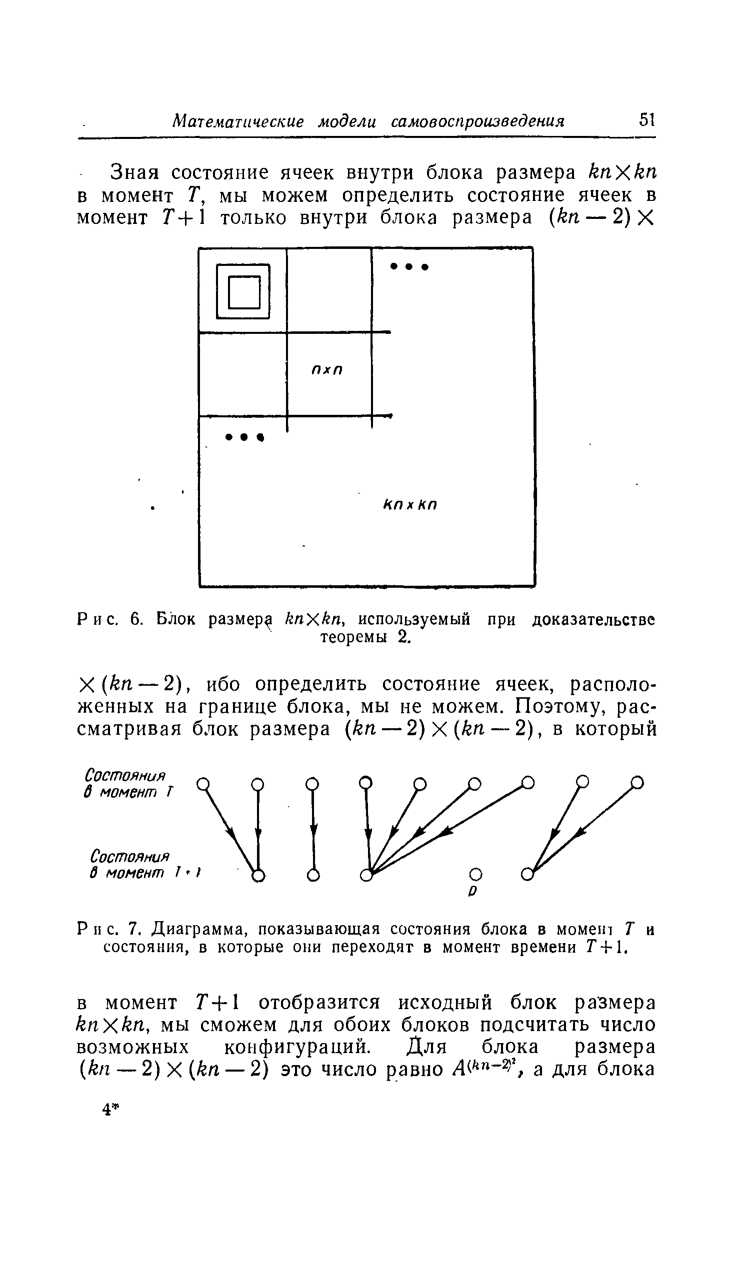 Рис. 6. Блок размеру кпхкп, используемый при доказательстве теоремы 2.