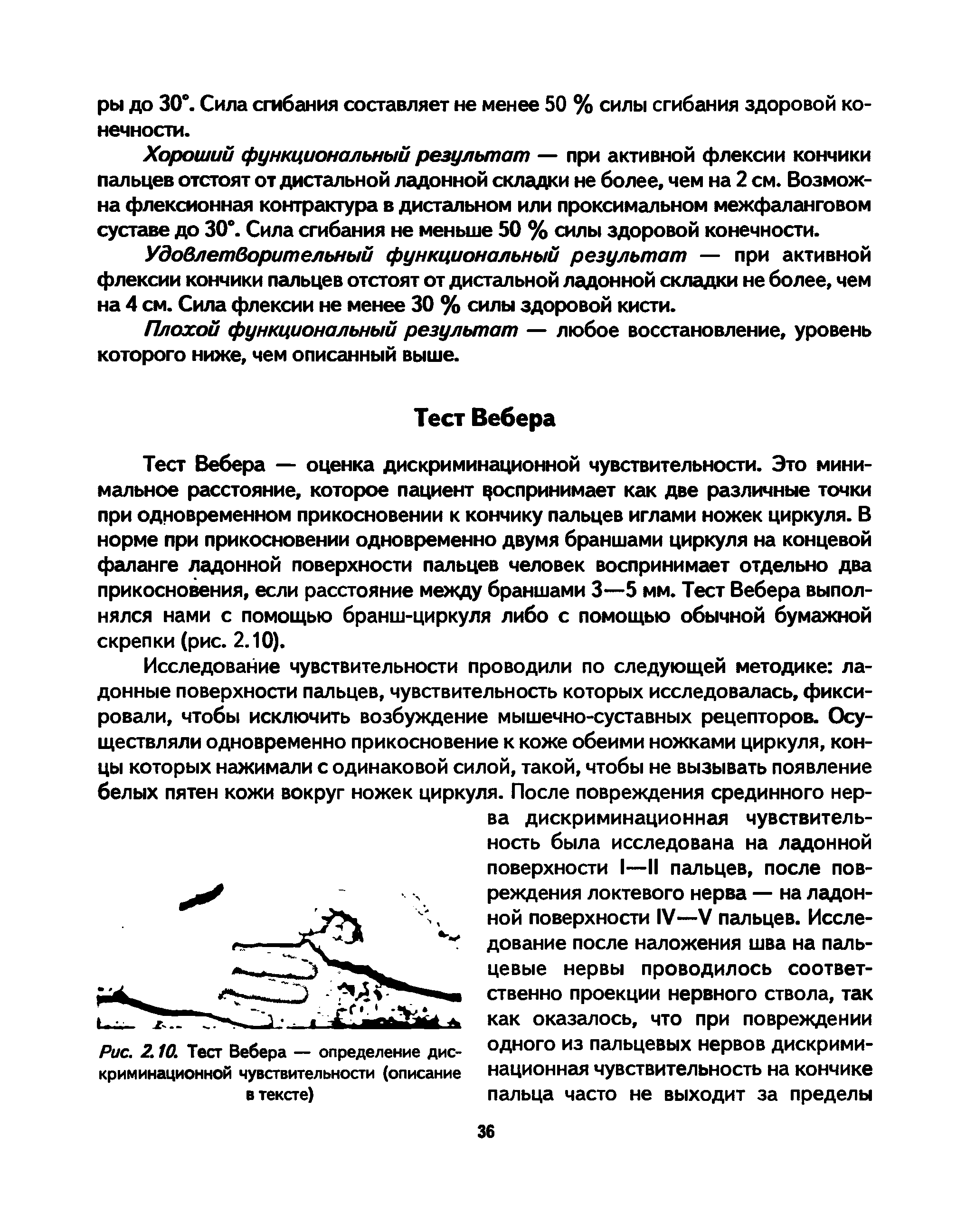 Рис. 2.10. Тест Вебера — определение дискриминационной чувствительности (описание в тексте)...