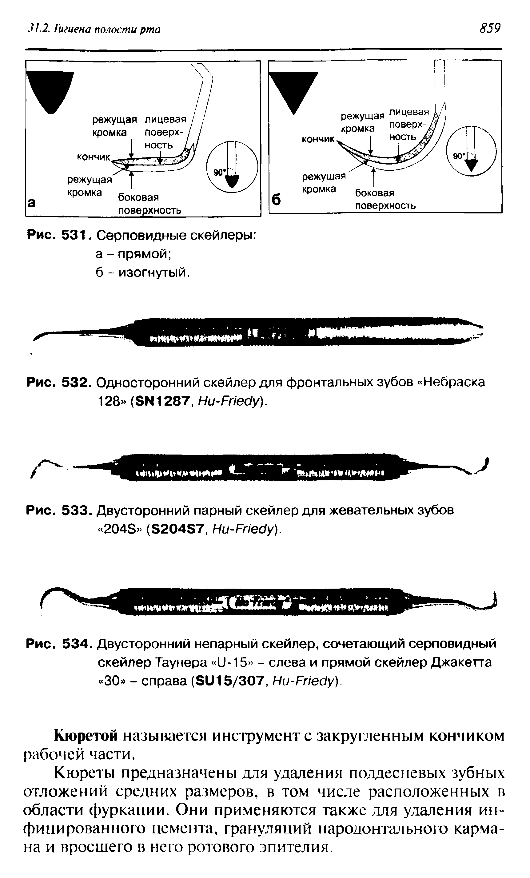 Рис. 533. Двусторонний парный скейлер для жевательных зубов 204Б (520487, Ни-Рг1ес1у).