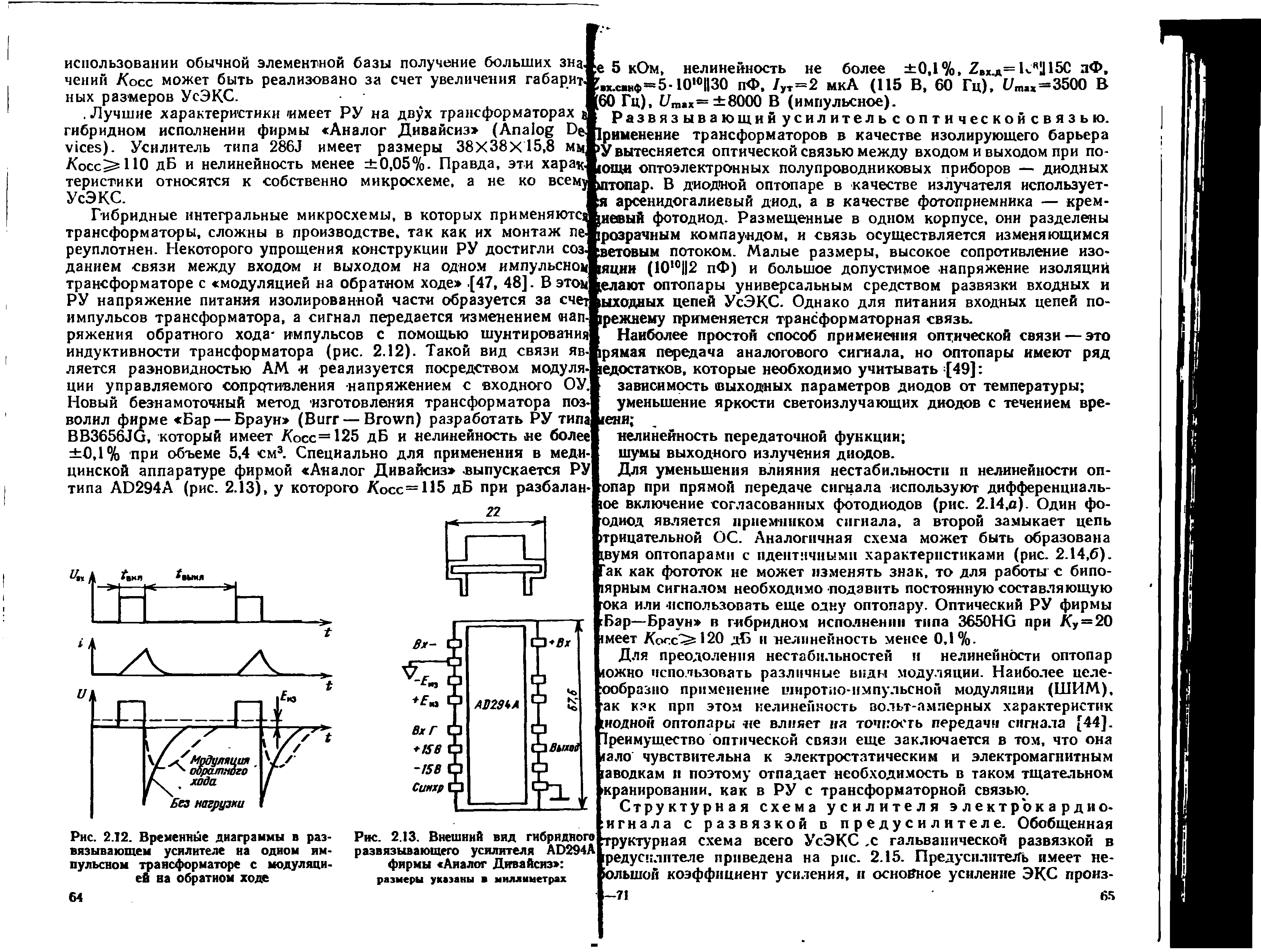 Рис. 2.Т2. Временные диаграммы в развязывающем усилителе на одном импульсном трансформаторе с модуляцией на обратном ходе...