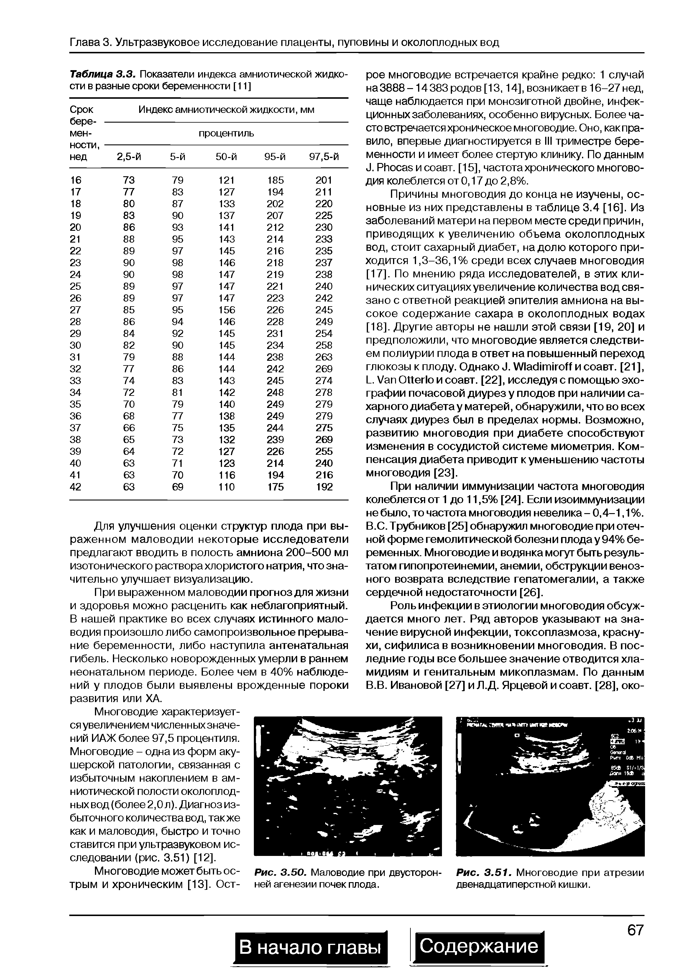 Таблица 3.3. Показатели индекса амниотической жидкости в разные сроки беременности [11]...