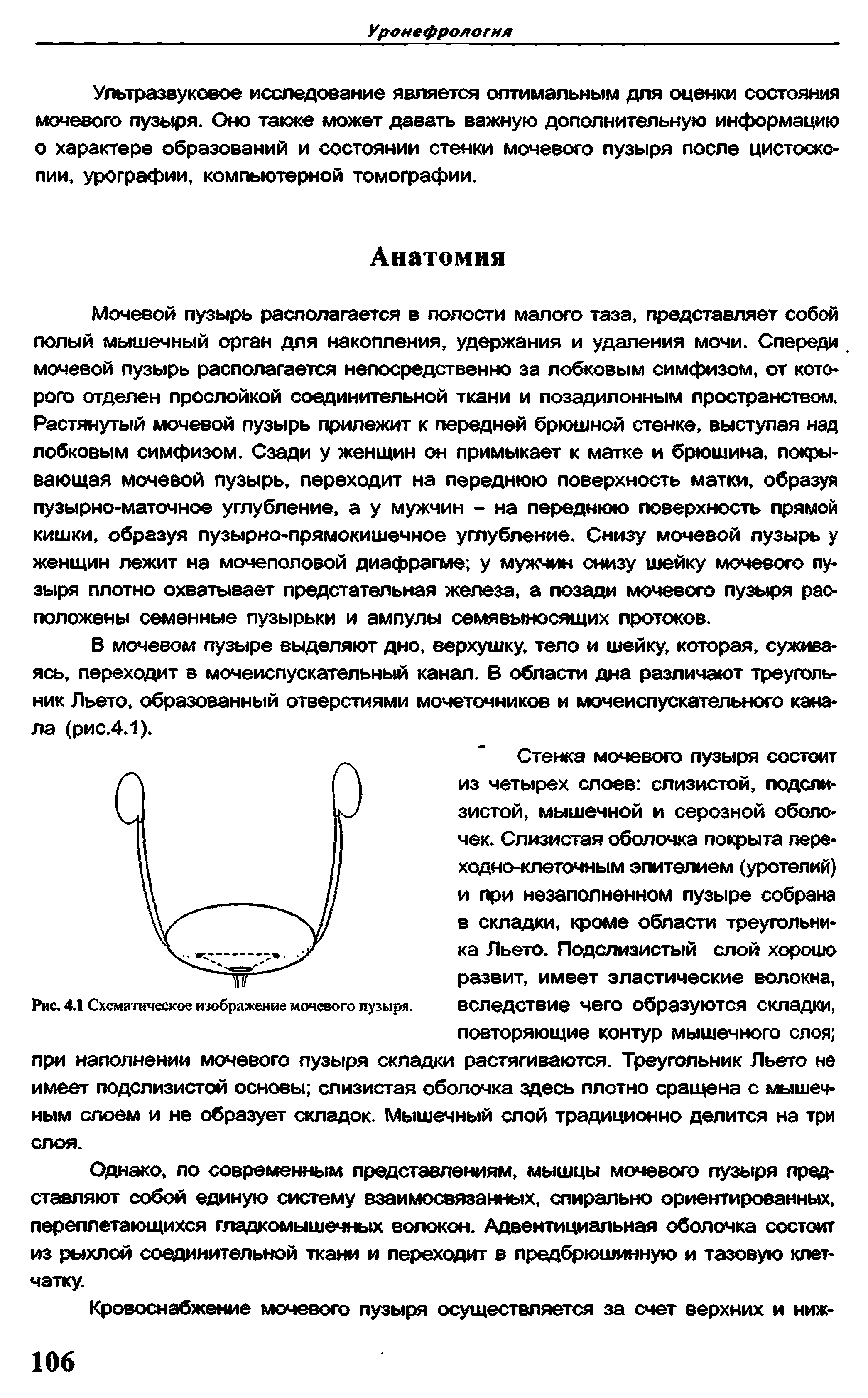 Рис. 4.1 Схематическое изображение мочевого пузыря. вследствие ЧвГО образуются СКЛЭДКИ,...