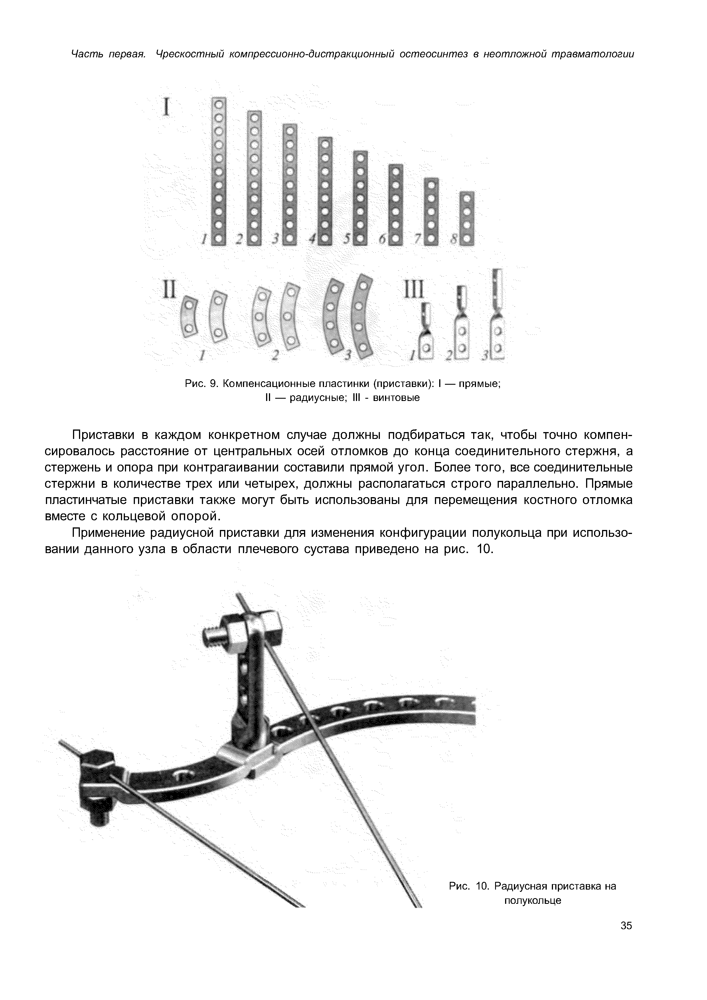 Рис. 9. Компенсационные пластинки (приставки) I — прямые II — радиусные III - винтовые...