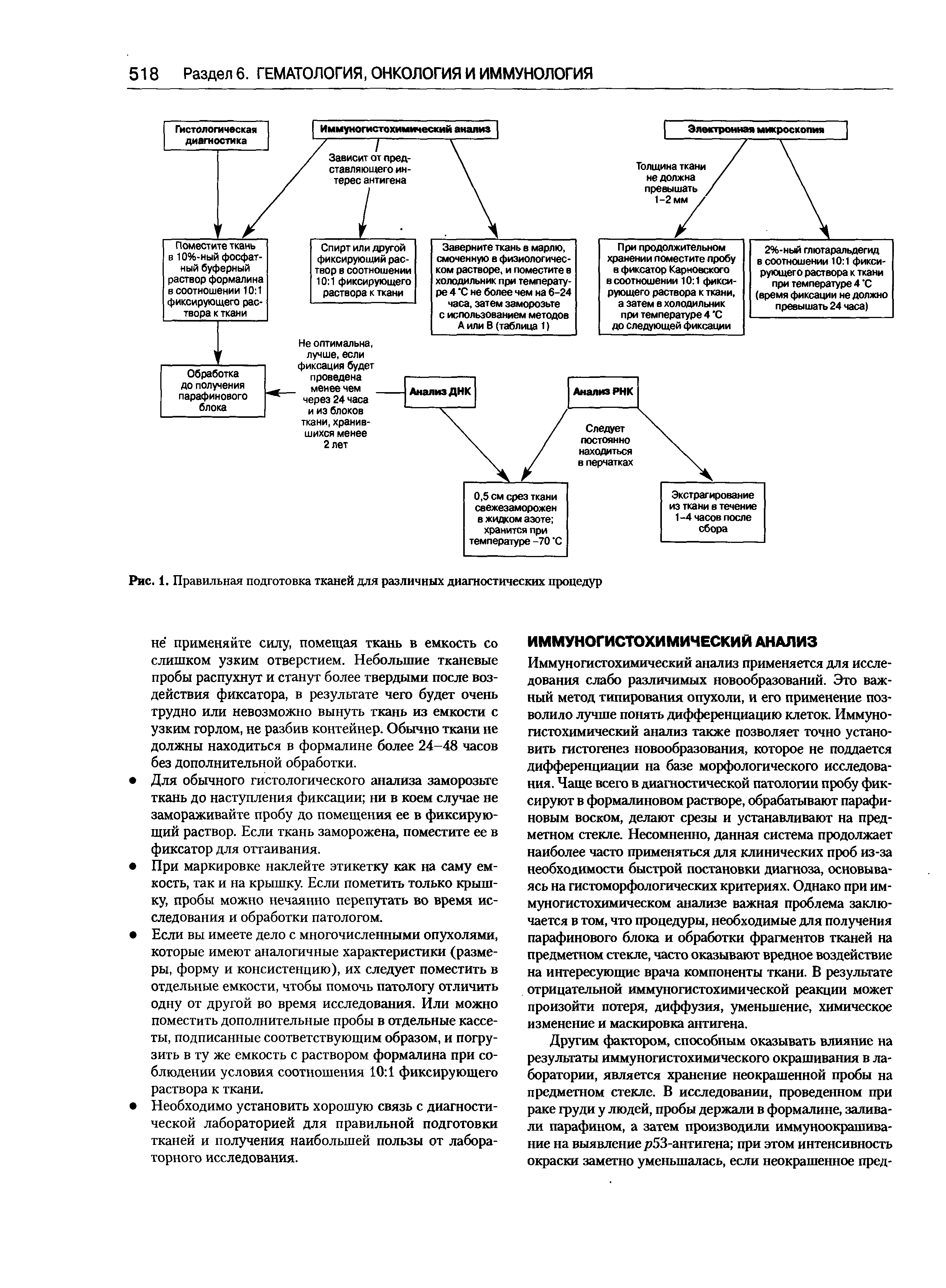 Рис. 1. Правильная подготовка тканей для различных диагностических процедур...