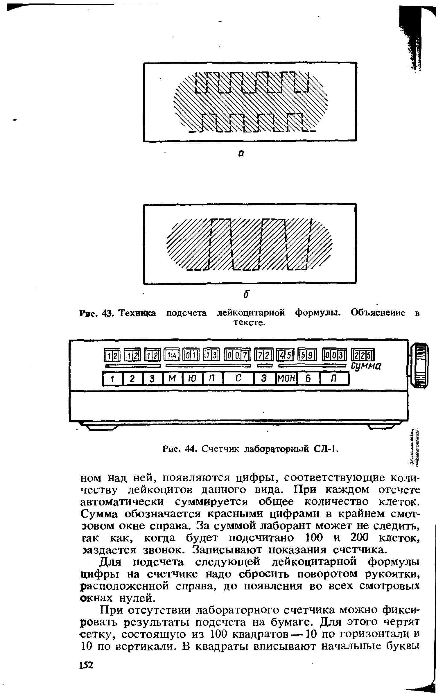 Рис. 43. Техника подсчета лейкоцитарной формулы. Объяснение в тексте.