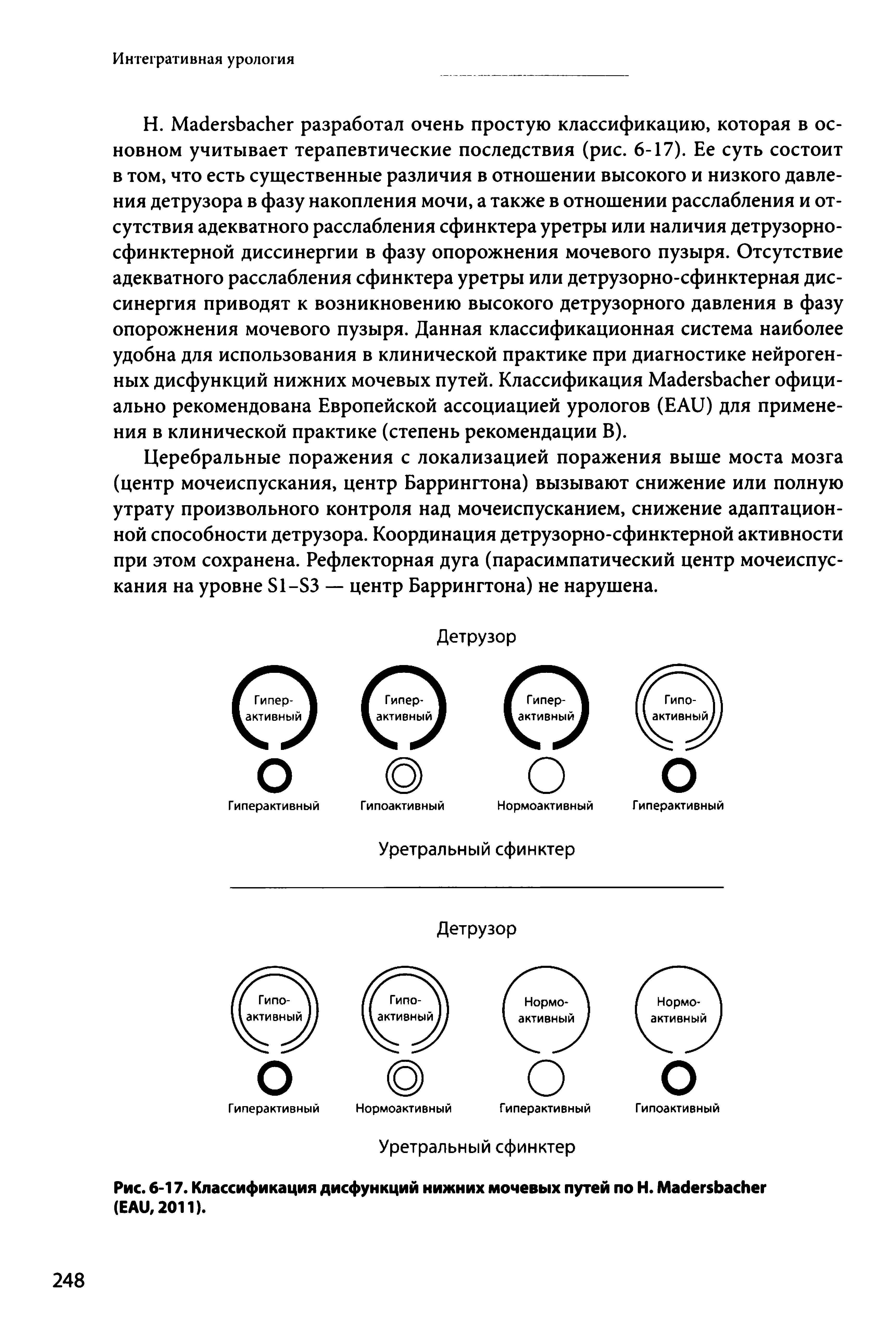 Рис. 6-17. Классификация дисфункций нижних мочевых путей по H. M (EAU, 2011).