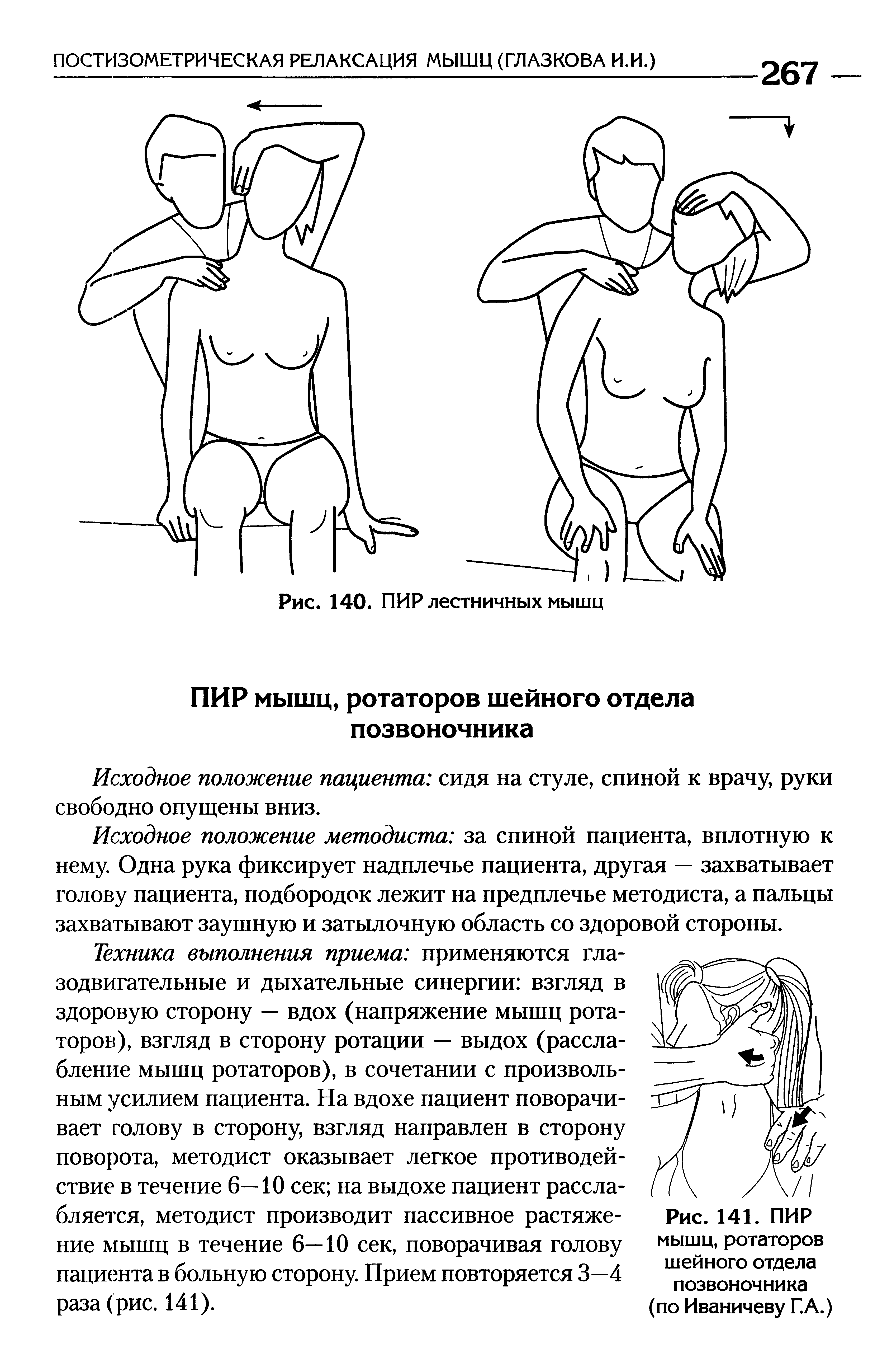 Рис. 141. ПИР мышц, ротаторов шейного отдела позвоночника (по Иваничеву Г.А.)...