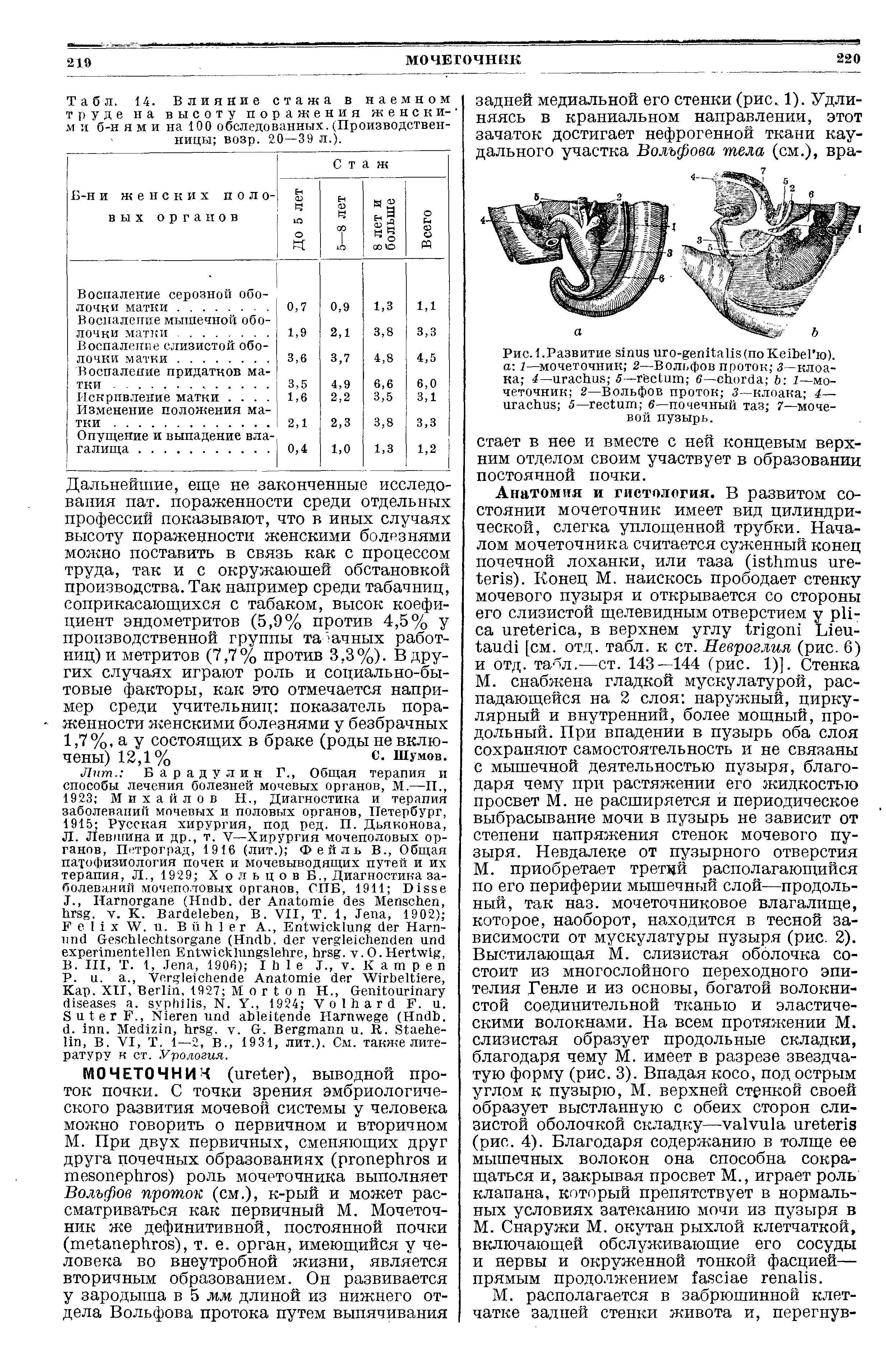 Рис.1.Развитие - ( K ). 1—мочеточник 2—Вольфов проток 3—клоака 4— 5— 6— 1—мочеточник 2—Вольфов проток 3—клоака — 5— в—почечный таз 7—мочевой пузырь.