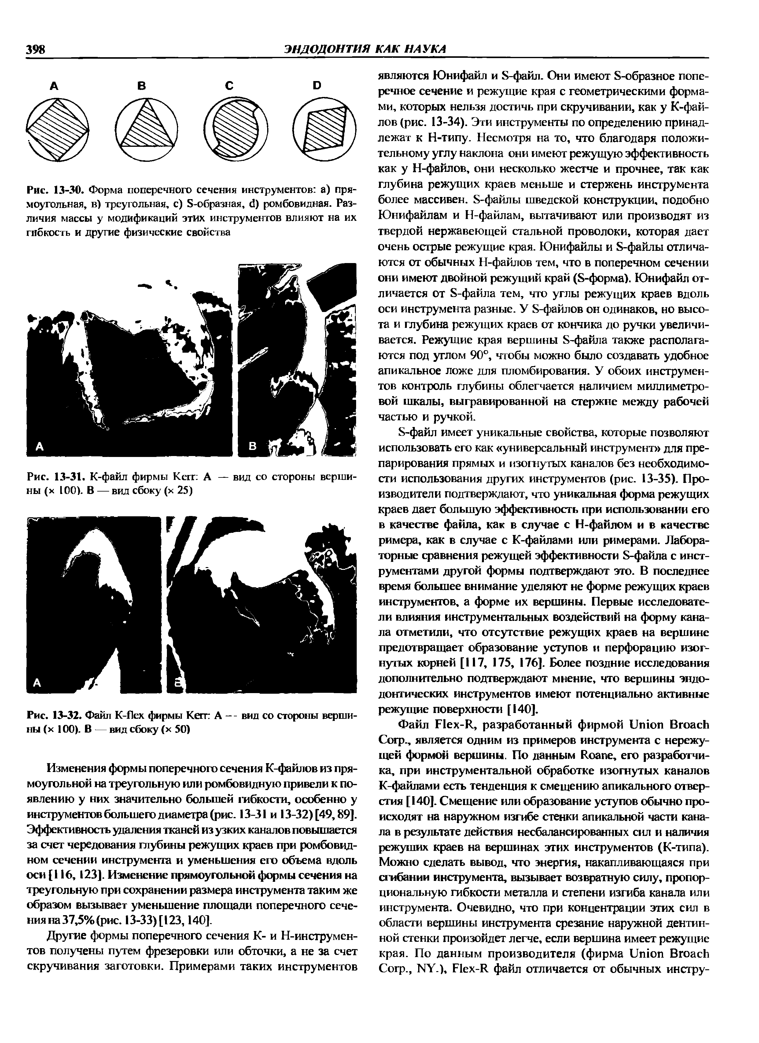 Рис. 13-31. К-файл фирмы K А — вид со стороны вершины (х 100). В — вид сбоку (х 25)...