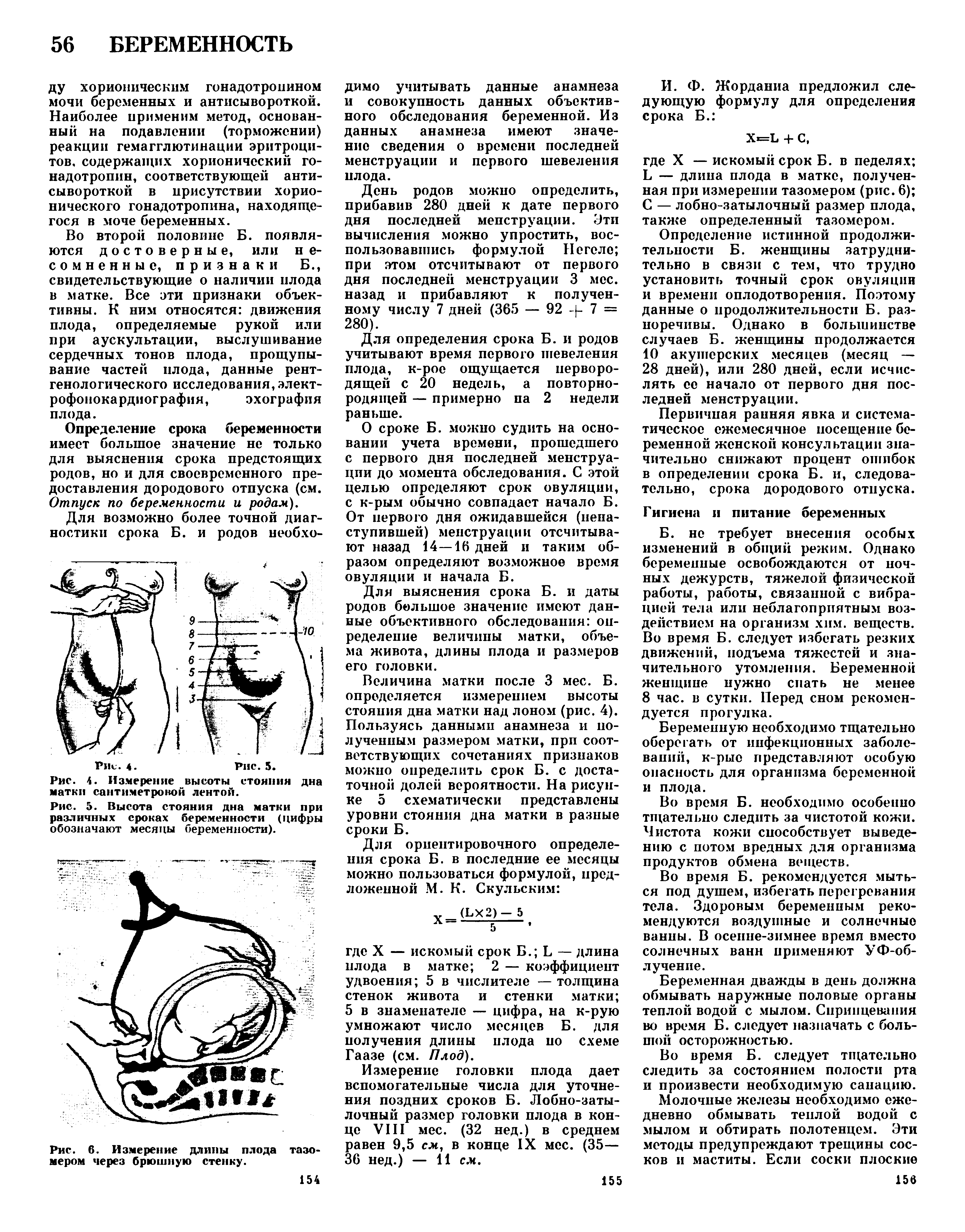 Рис. 6. Измерение длины плода тазо-мером через брюшную стенку.