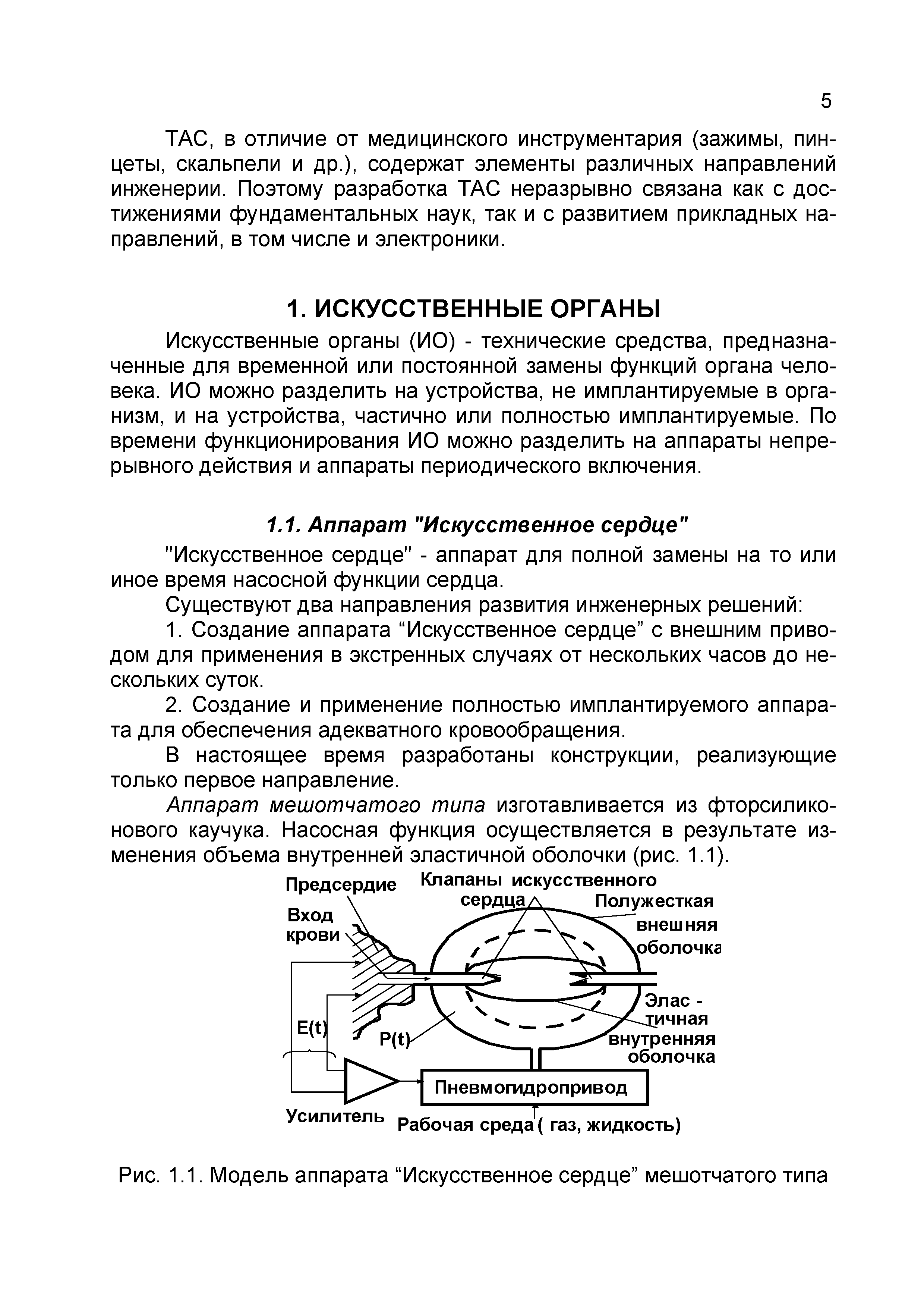 Рис. 1.1. Модель аппарата Искусственное сердце мешотчатого типа...